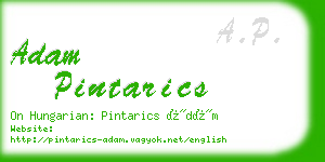 adam pintarics business card
